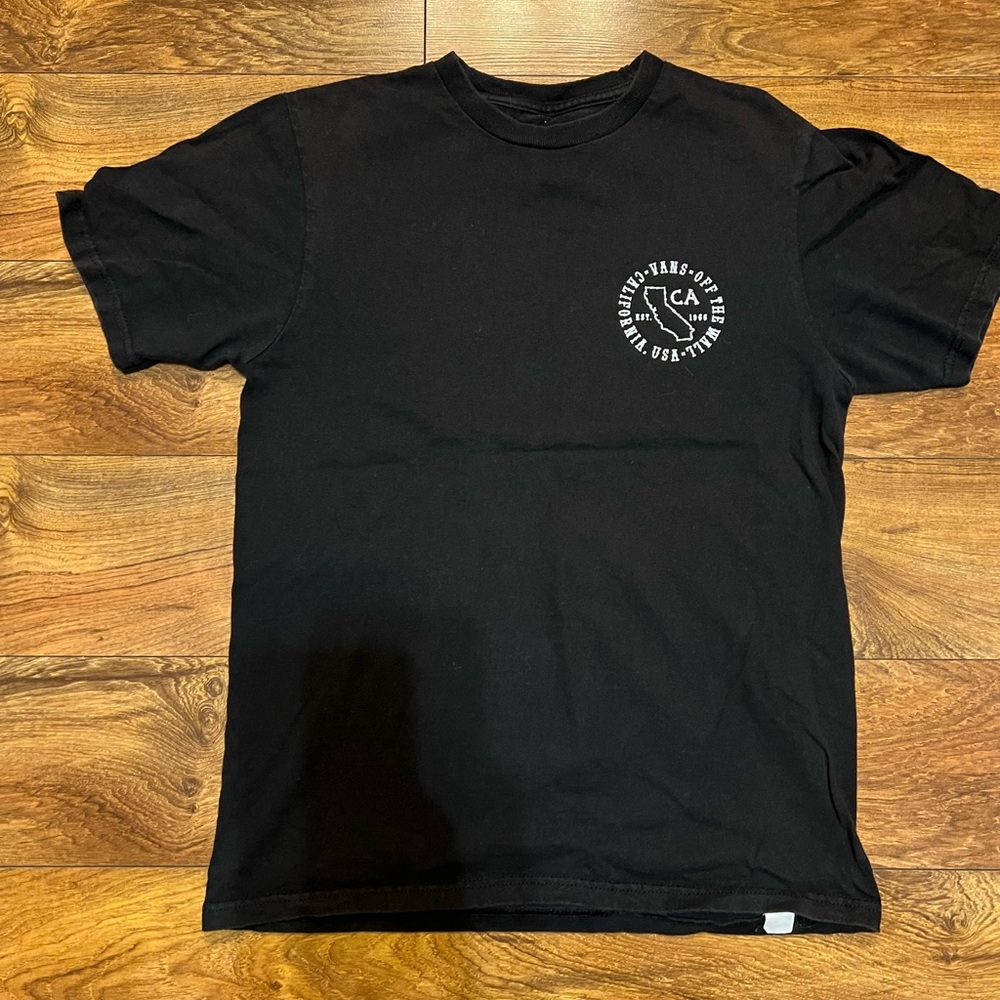 Vans Black Short Sleeve Tee with Graphic, S